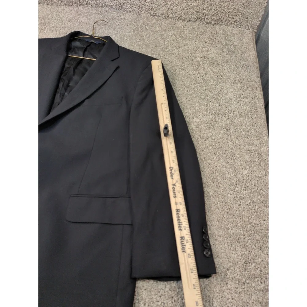 Brooks Brothers 346 Mens‎ Navy Blue Wool Stretch Blazer Suit Jacket 45R